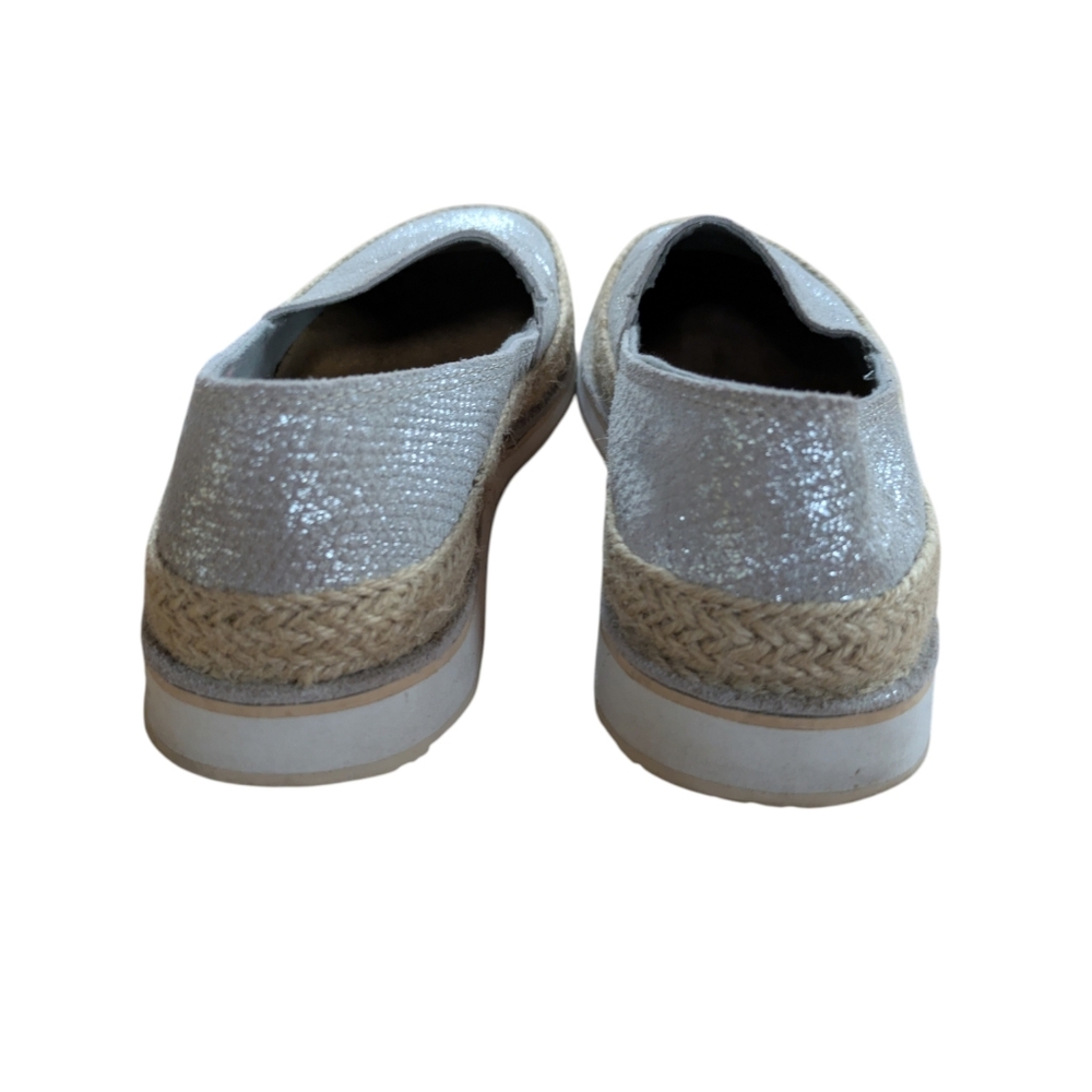 Ariat Cruiser Espadrille Sparklin' Silver Flats Size 7 - Picture 3 of 9